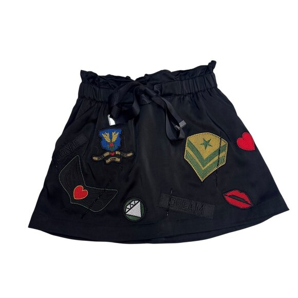 NWT Ramy Brook Carsie Patch Mini Skirt XS Black - Picture 1 of 8